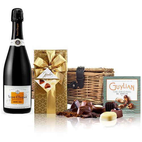 Veuve Clicquot Demi-Sec Champagne 75cl And Chocolates Hamper